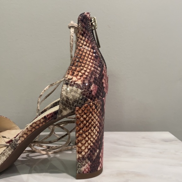 Jessica Simpson Snake Print Block Heel Sandals - Picture 3 of 8